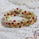 Provenzalisches Armband mit Kreiseln in Swarovski-Kristall und Facettenschliff